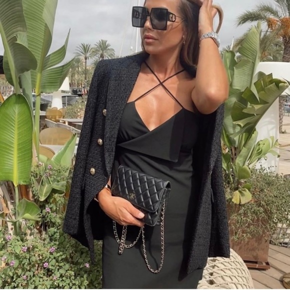 ZARA Black Strappy Mini Dress - Picture 1 of 6